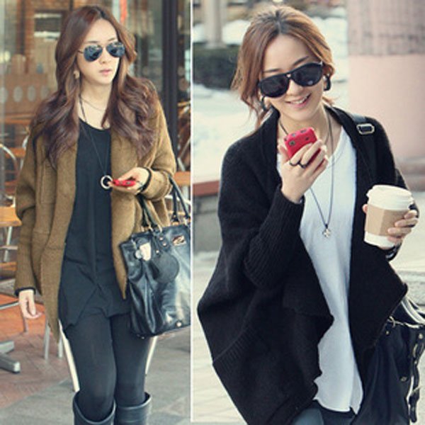 Winter Batwing Sleeve Knits Bolero Cape Cardigan Shawl Sweater HR400