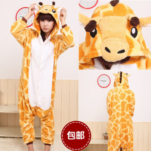 Winter cartoon one piece thickening thermal long-sleeve coral fleece sleepwear