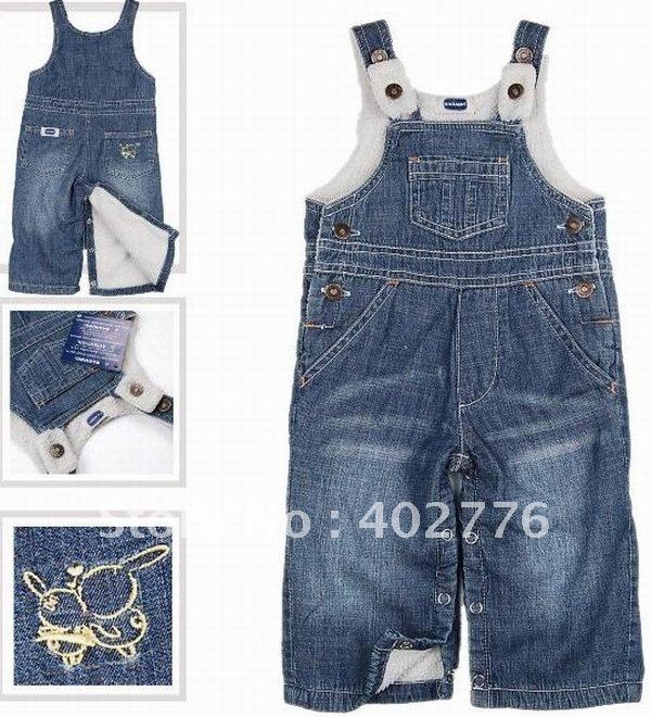 Winter Children cotton suspender trousers - Baby cowboy girl Jumpsuit 3G0450A