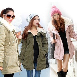 Winter  clothing berber fleece  outerwear  jacket thermal  cotton-padded jacket  free shipping