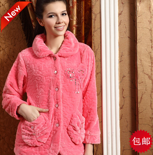 winter coral fleece thickening 6622 sleep set