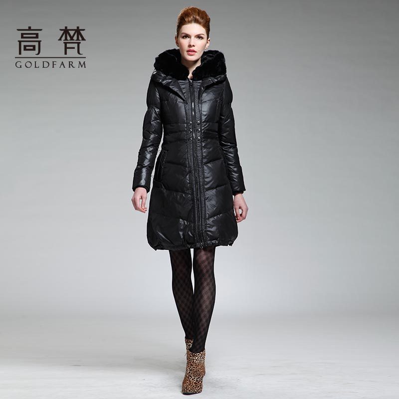 Winter down coat female medium-long slim down outerwear female