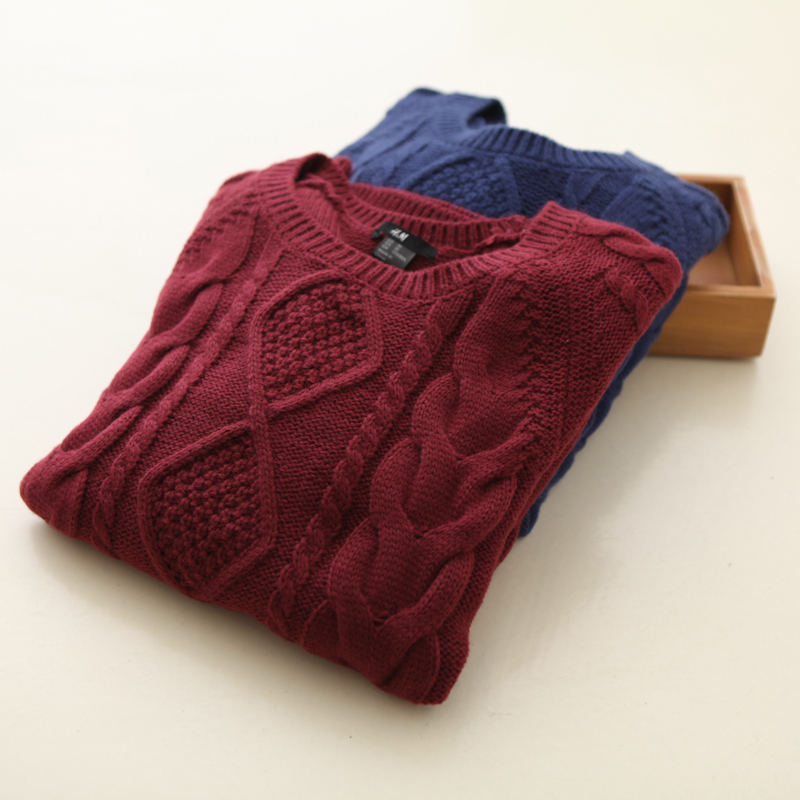 Winter fashion all-match vintage sweater rhombus flower 9 - 31