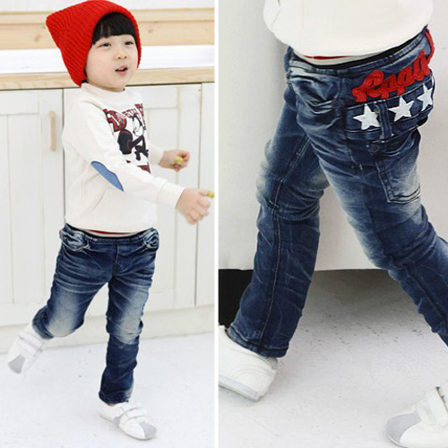 Winter fashion casual kid's jeans, leisure children's jeans, long pants for children, boy's trousers, free shipping, W080