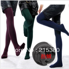 Winter Fashion Slim Fleece Tights cotton Pantyhose Warmers Leggings Women Stockings 7 Colors