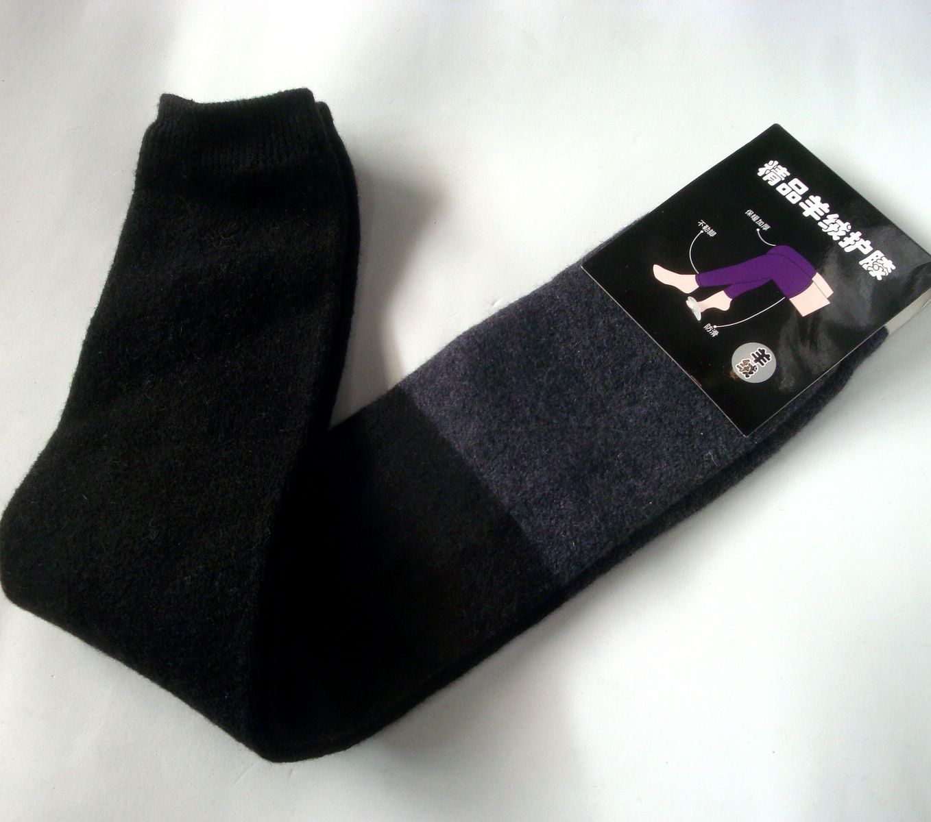 Winter fashion thickening thermal cashmere ankle sock male women's lengthen kneepad ankle sock leg cover tattoo stockings