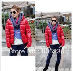 winter fashion women's coat with a hoody thermal wadded jacket cotton-padded coat outerwear A1694