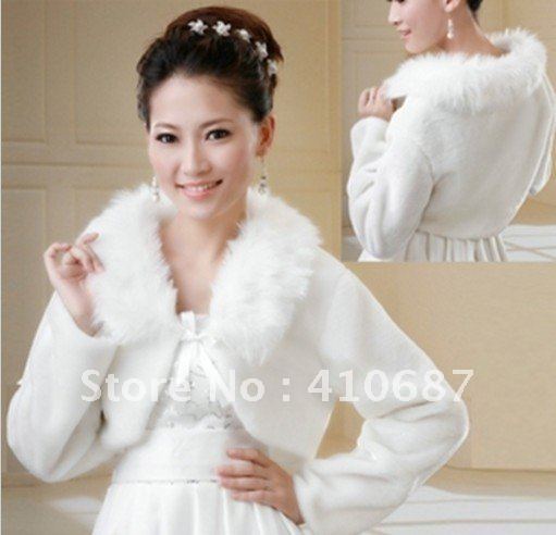 winter faux fur wedding accessories bridal wrap/jackets/shawl