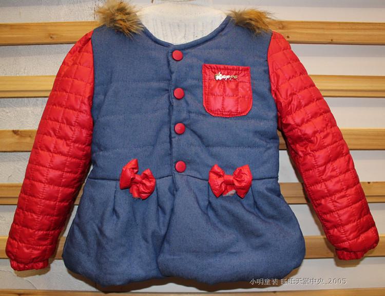 Winter female child wadded jacket outerwear child cotton-padded jacket cotton-padded jacket children child cotton clothing