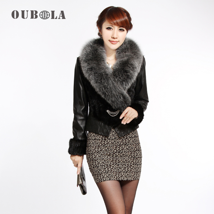 Winter fur fox fur fight mink fur overcoat plus cotton genuine leather clothing female short design outerwear