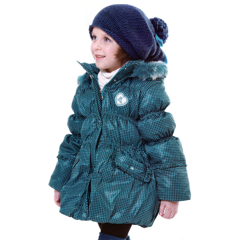 Winter gentlewomen child down liner female child down coat long down coat design baby children's clothing