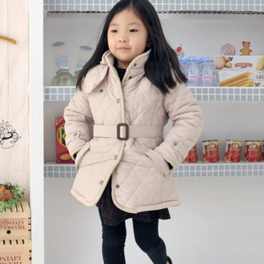 Winter girls clothing brief fashion long design cotton-padded trench outerwear wadded jacket wxy22