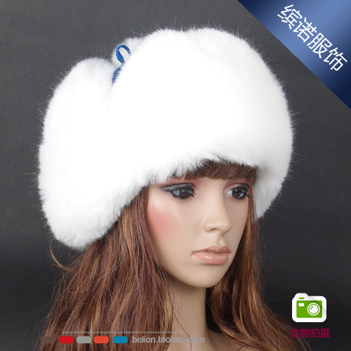 Winter high quality fox fur lei feng cap ear warm hat lovers design fur hat