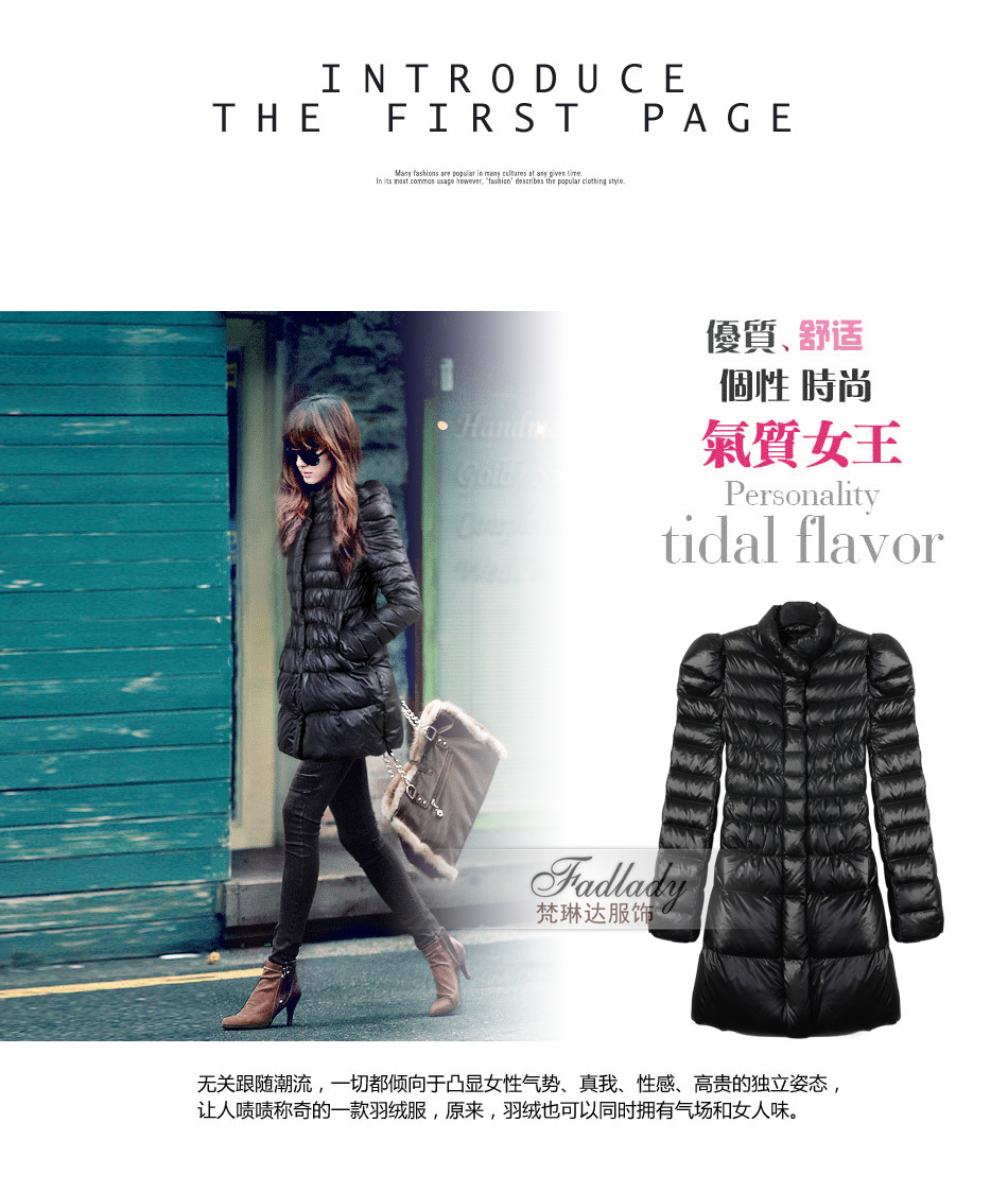 winter high quality medium-long fashion women white duck down coat plus size  silm overcoat  free shipping