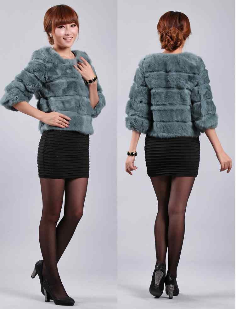 Winter Hight Quality Women Fur Coat Luxury O-neck Short Rabbit Fur Outerwear For Women Coats Fashion 2012 Winter 4 Colors LA0003