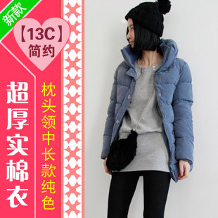 Winter massifs 13c pillow stand collar wadded jacket women's medium-long w275 p90