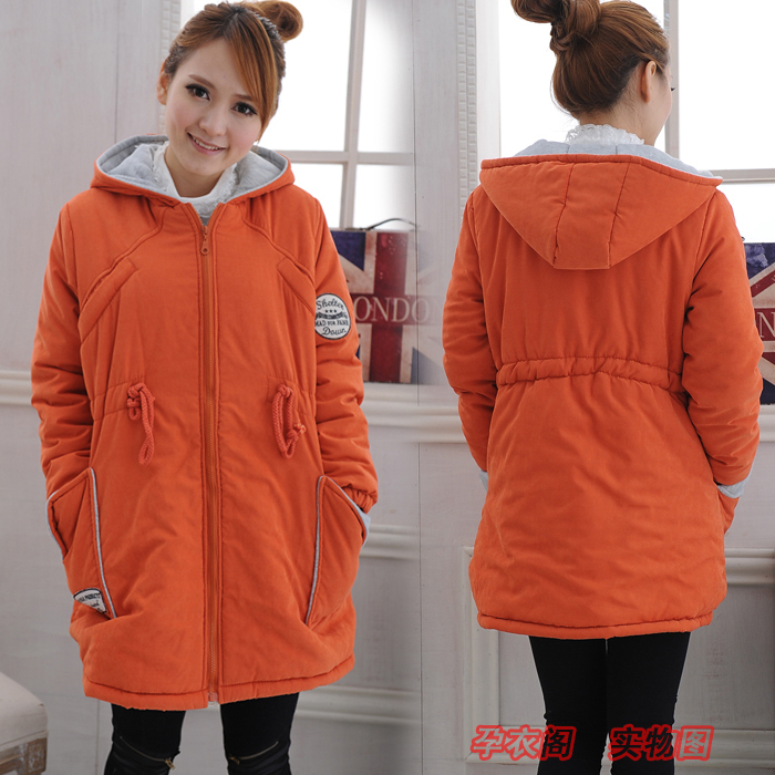 Winter maternity clothing fashion loose thickening maternity wadded jacket cotton-padded jacket plus size plus size maternity