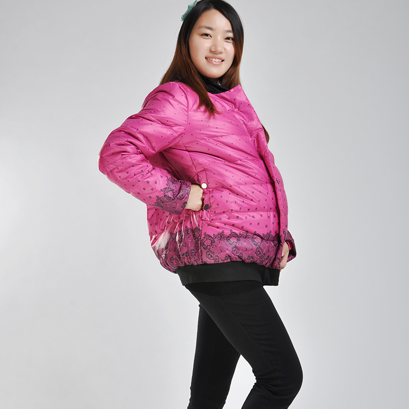 Winter maternity clothing maternity fancy hooded down coat maternity outerwear