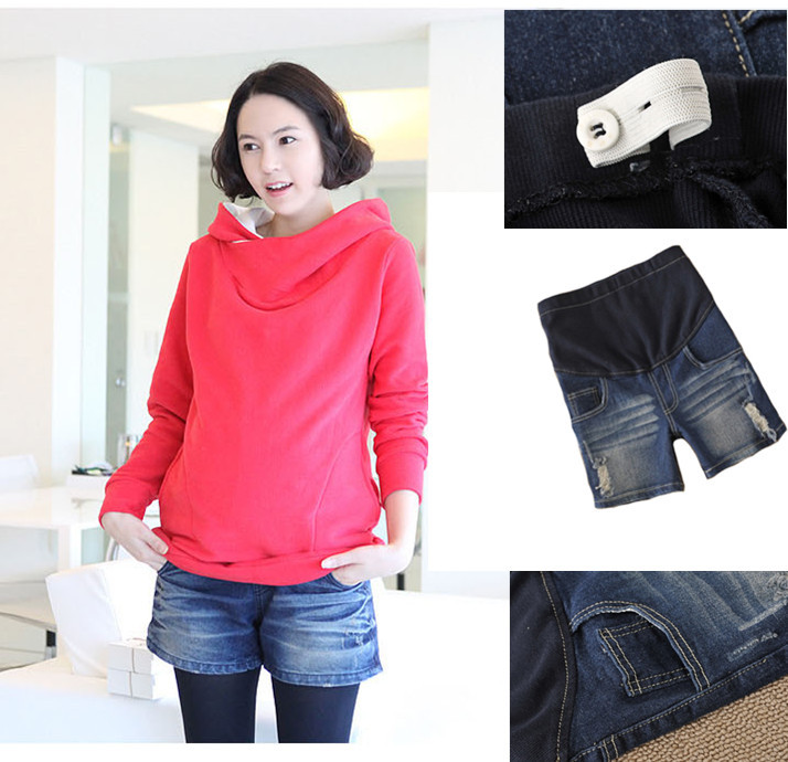 Winter maternity clothing maternity pants denim shorts maternity denim belly pants boot cut jeans winter