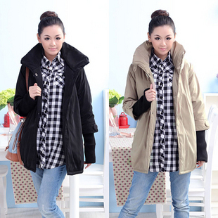 Winter maternity clothing maternity wadded jacket thermal cotton-padded jacket fashion elegant outerwear thick cotton-padded