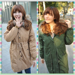 Winter maternity clothing raccoon fur maternity wadded jacket overcoat maternity thickening cotton-padded jacket outerwear