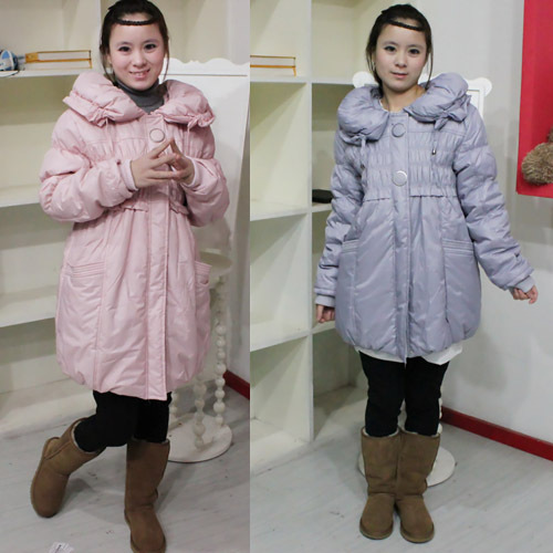 Winter maternity clothing thickening maternity cotton-padded jacket involucres maternity trench wadded jacket outerwear