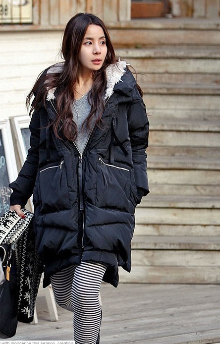 Winter maternity clothing thickening medium-long maternity wadded jacket outerwear casual personality loose maternity