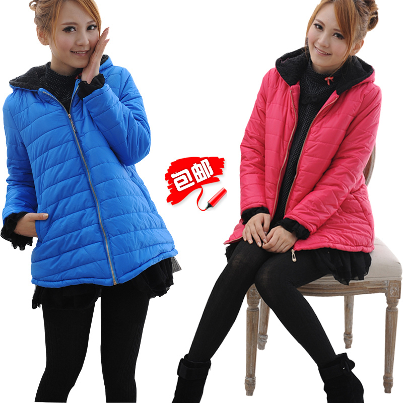 Winter maternity outerwear lace slim maternity winter cotton-padded jacket maternity down cotton-padded jacket thickening wadded