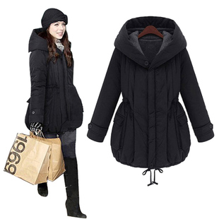 Winter maternity overcoat thickening wadded jacket maternity medium-long outerwear maternity cotton-padded jacket with a hood