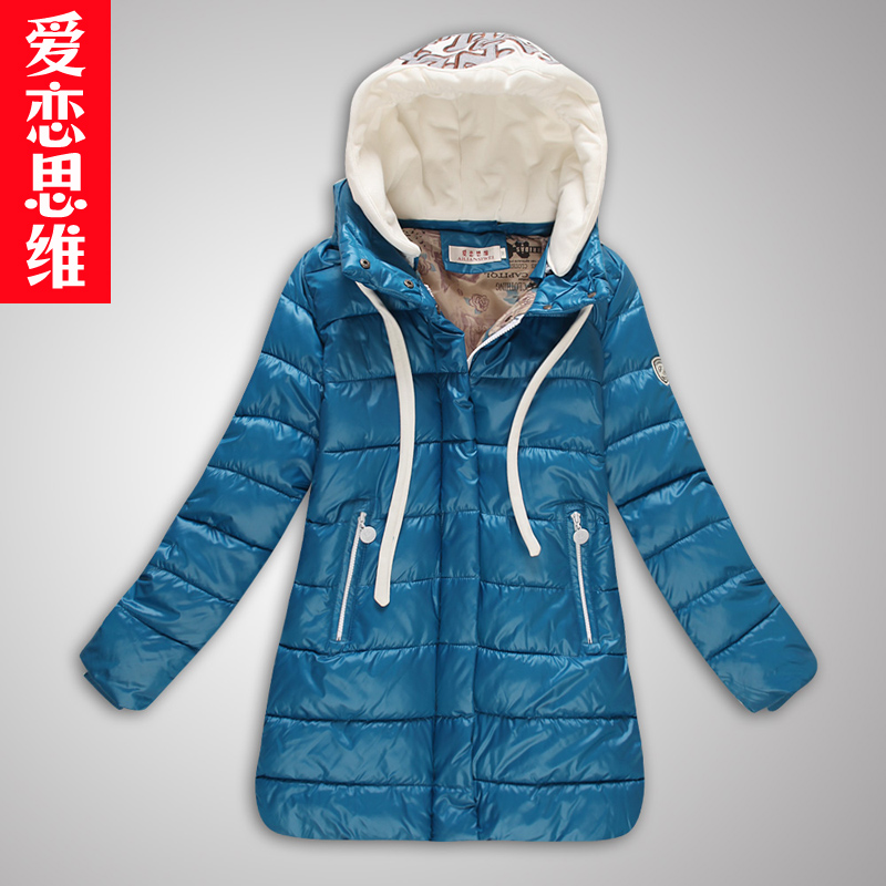 Winter medium-long slim thickening down wadded jacket cotton-padded jacket women's m7028