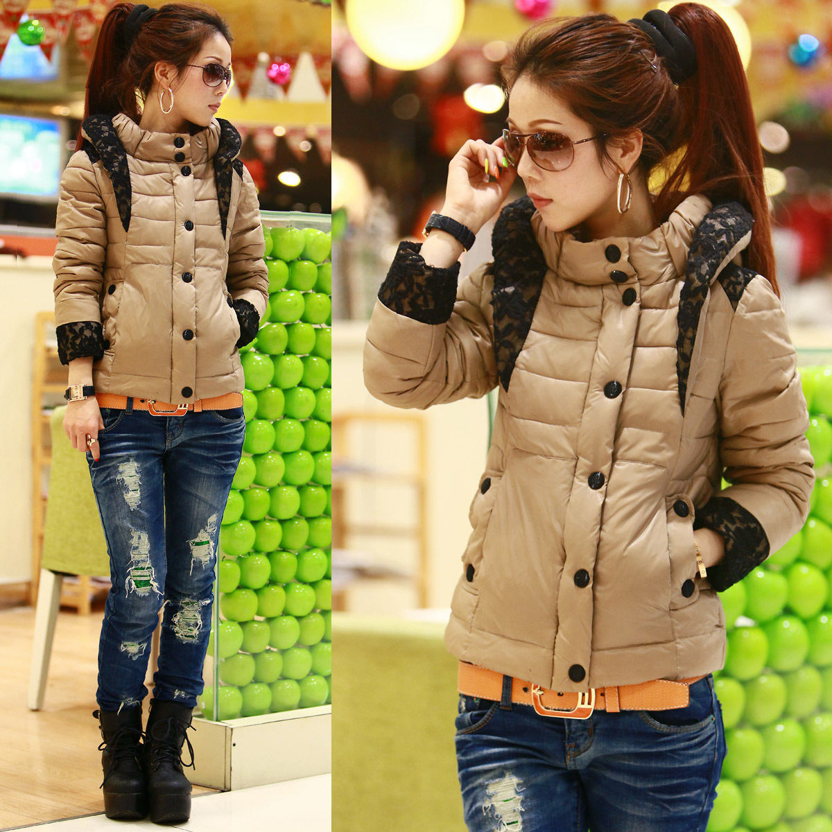 Winter new arrival cotton-padded jacket female short design thermal wadded jacket women's thickening outerwear female winter