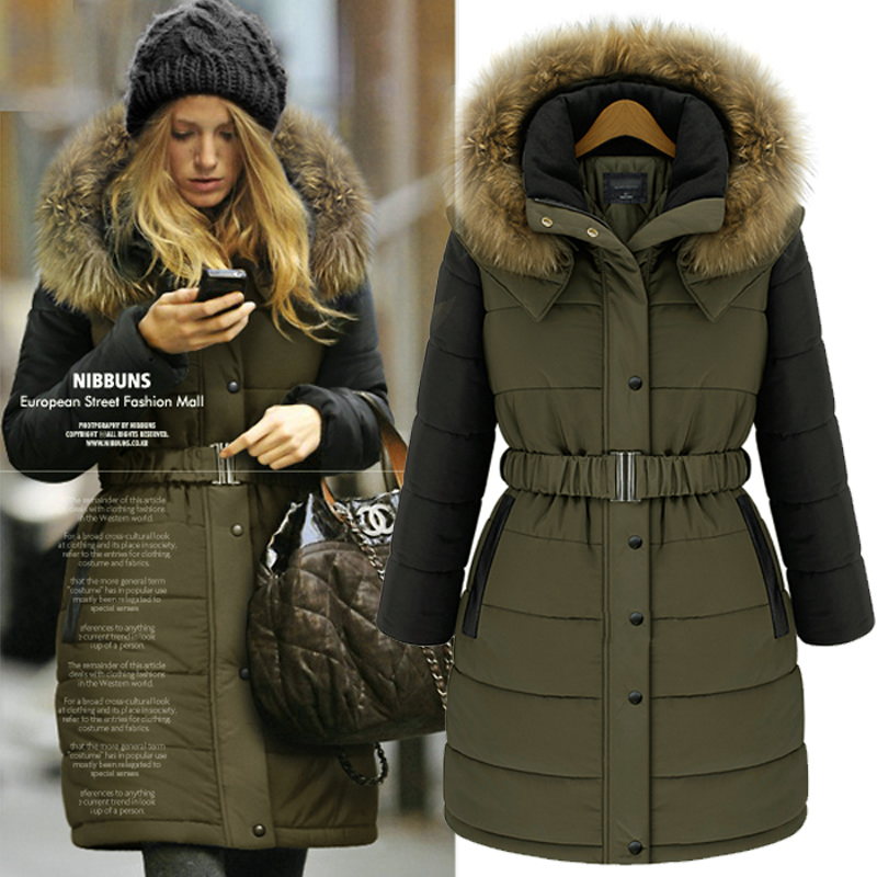 Winter new arrival fashion thickening outerwear women's thermal wadded jacket female cotton-padded jacket female medium-long
