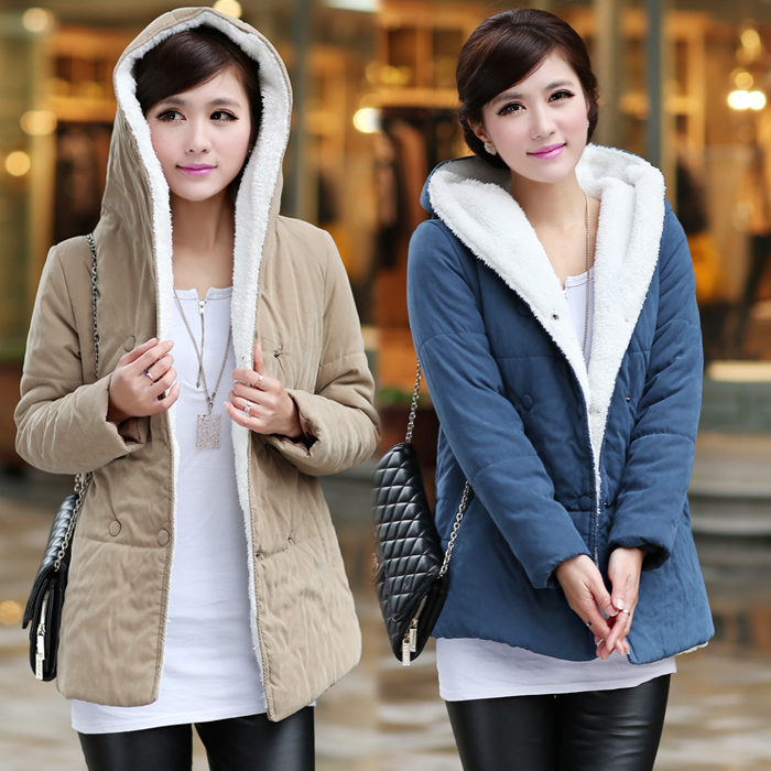 Winter new arrival medium-long with a hood wadded jacket thickening plus size cotton-padded jacket women's down cotton-padded