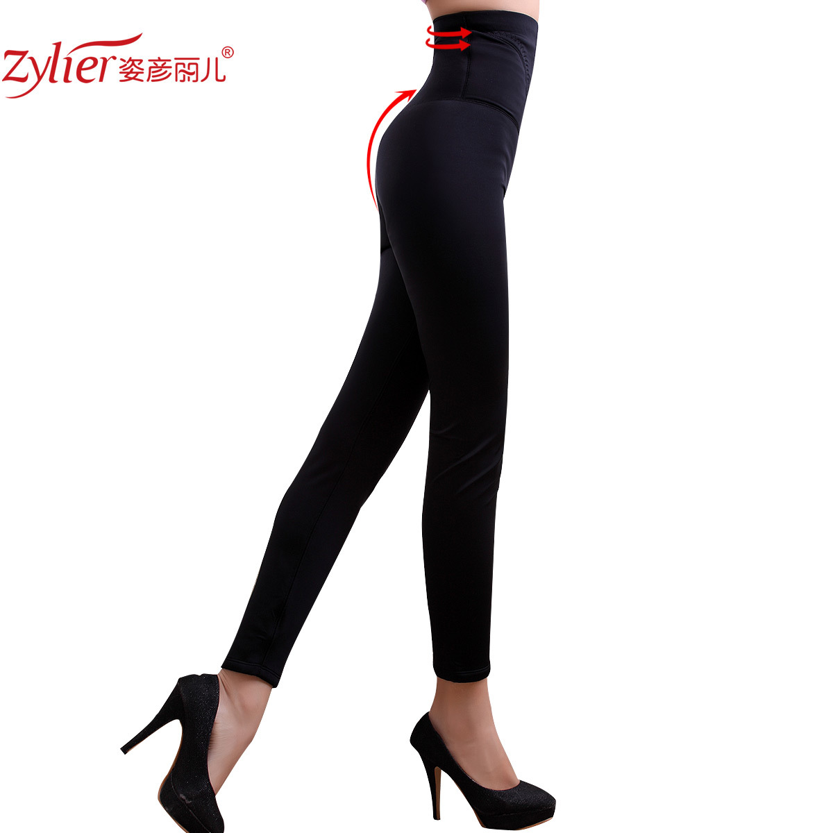 Winter new arrival super-elevation waist thickening plus velvet warm pants solid color legging body shaping pants sk107