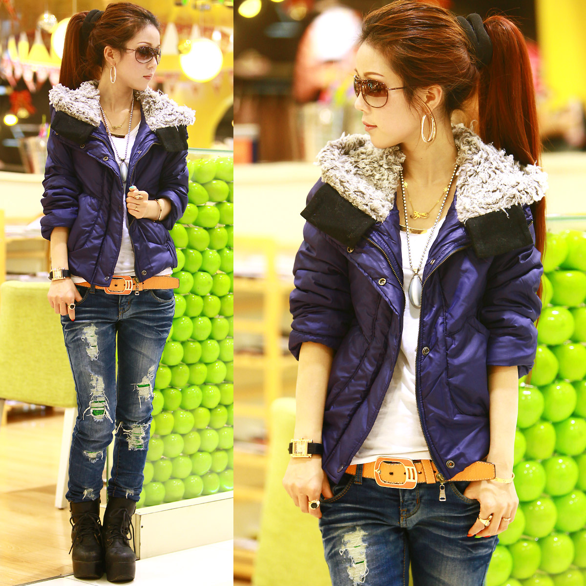 Winter new arrival women's wadded jacket 2012 cotton-padded jacket short design thick wadded jacket women's