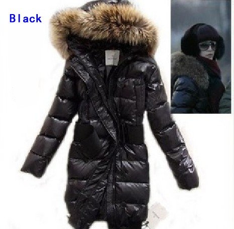 Winter new Ladies down jacket and long sections Slim the oversized raccoon fur collar down jacket women