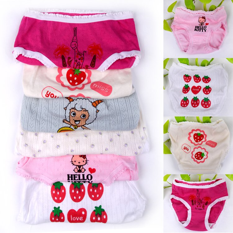 Winter new product design and color foreign trade more than girls cartoon breathable cotton briefs 10020