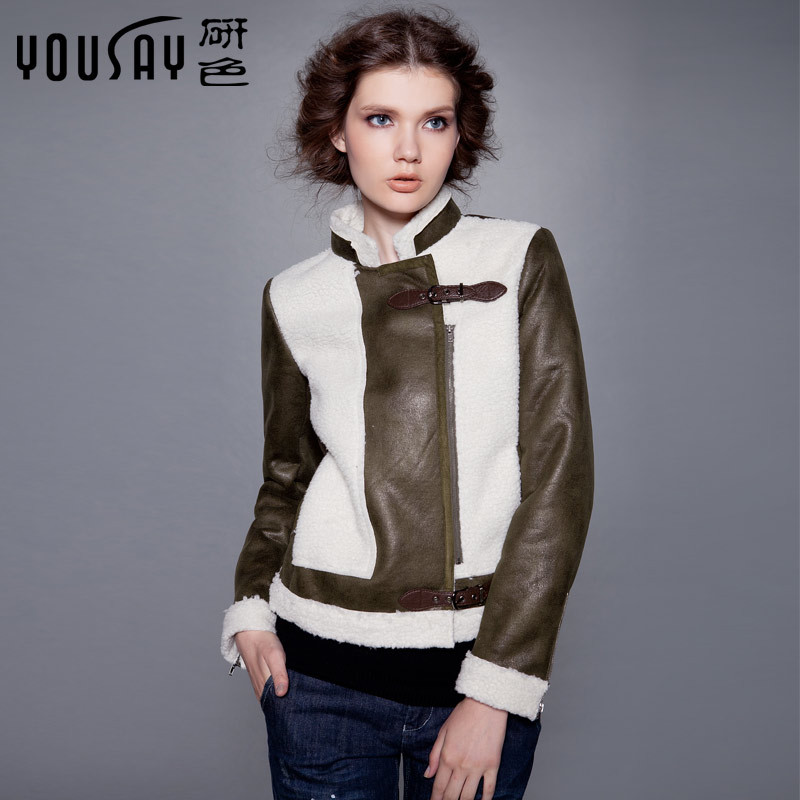 Winter outerwear 2012 fashion plus size the trend of women slim stand collar long-sleeve leather clothing outerwear