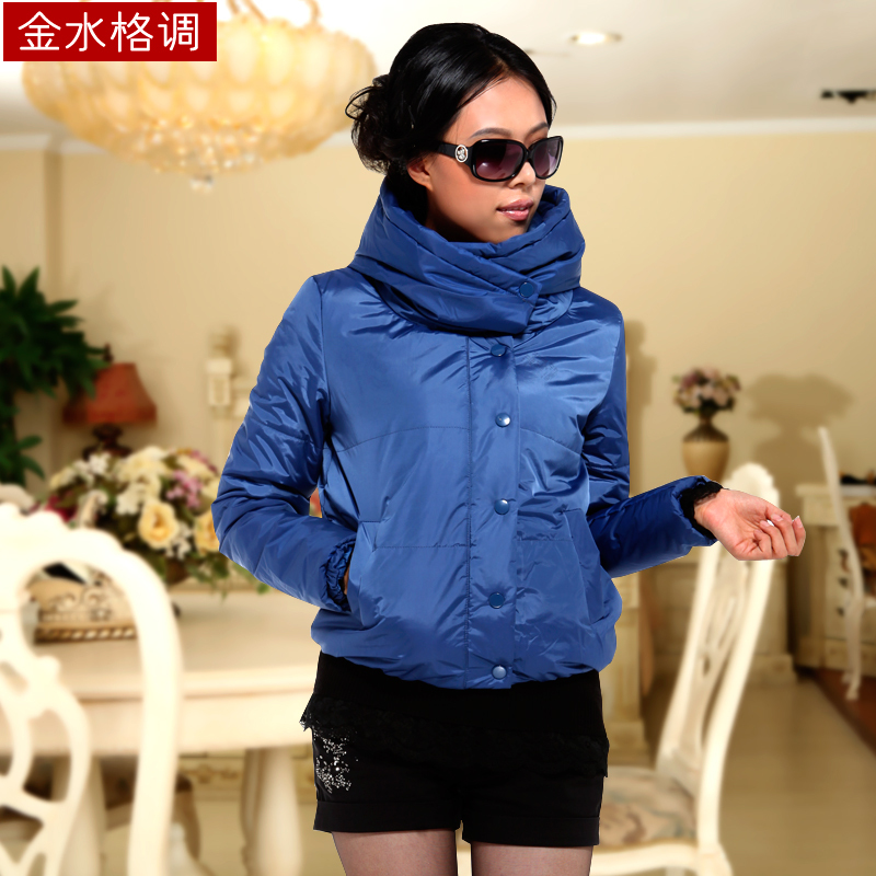 Winter outerwear 2012 women's small cotton-padded jacket hooded short design casual plus size wadded jacket