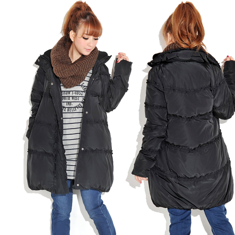 Winter plus size maternity clothing medium-long mm plus size wadded jacket outerwear down coat cotton-padded jacket