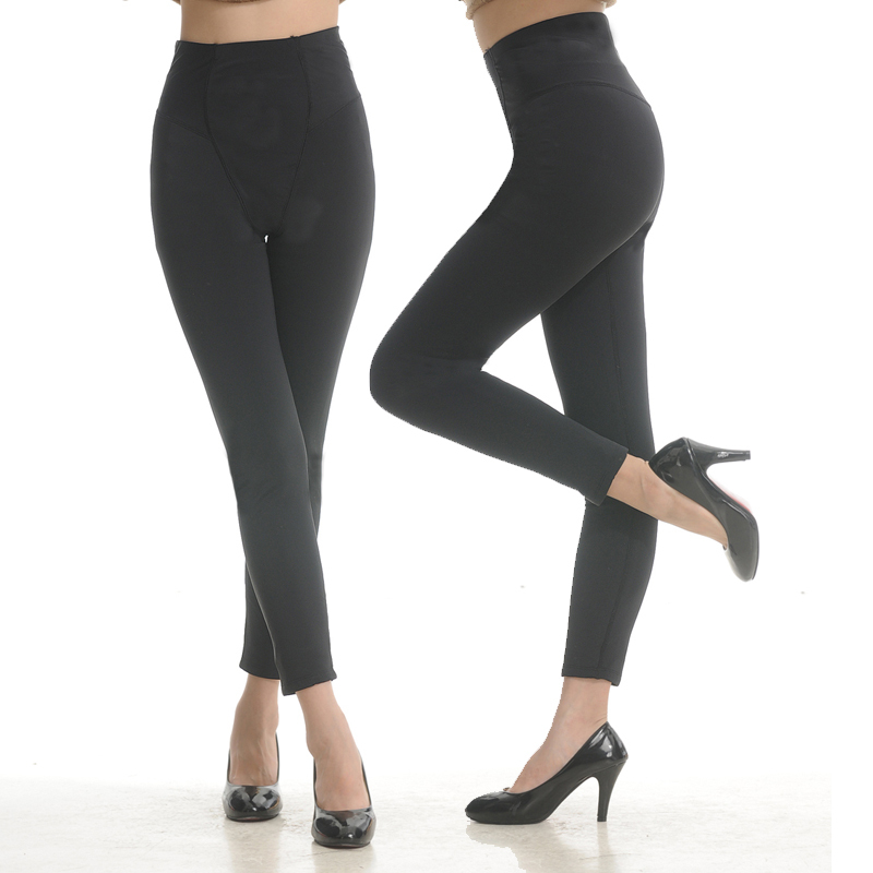 Winter plus velvet thickening black beauty care elastic breathable body shaping women's legging thermal trousers thermal