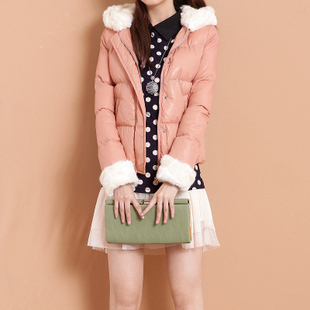 winter short design cotton-padded jacket female ladies slim cuff with a hood wadded jacket coat
