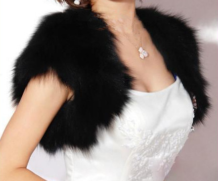 Winter Simple Short Sleeve Bolero Soft Faux Fur Shrug 2012 Free Shipping Wedding Accessories Bridal Shawl Wrap Jacket