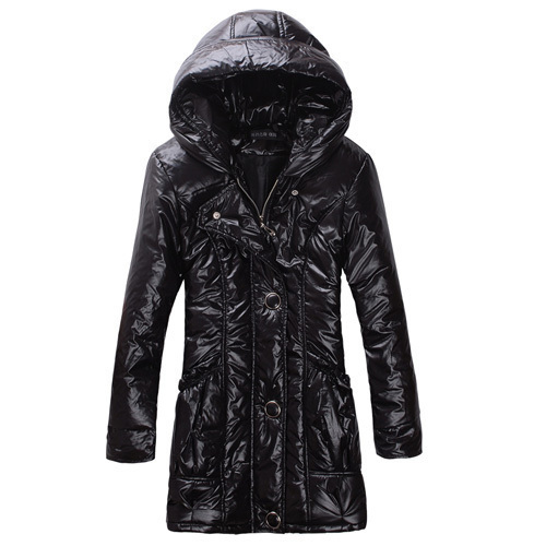 Winter slim casual women's cotton-padded jacket outerwear with a hood wadded jacket female thick medium-long 96811 (WC090)