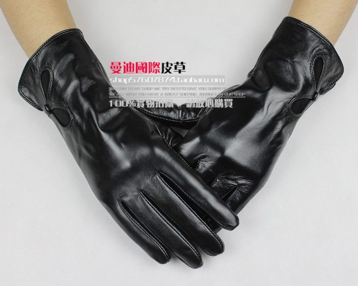 Winter thermal super soft fleece lined gloves thermal women's genuine leather sheepskin gloves heart