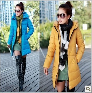 Winter thickening cotton-padded jacket hooded maternity clothing cotton-padded jacket medium-long maternity wadded jacket