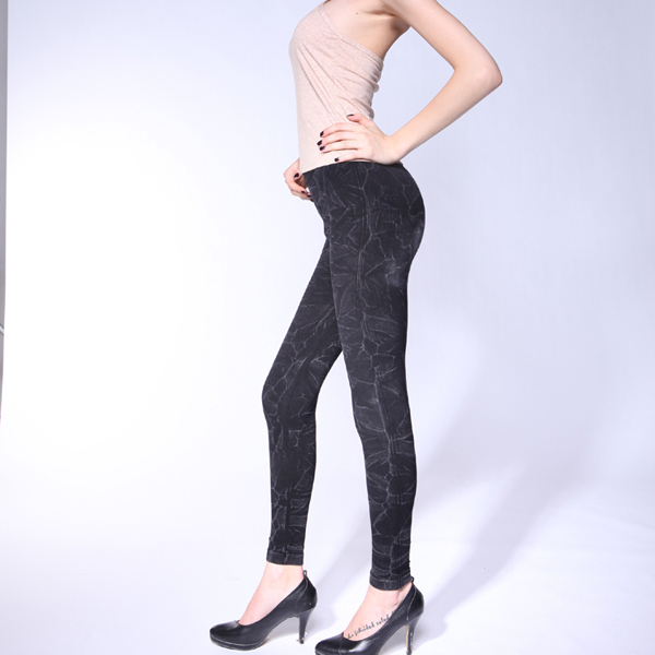 Winter thickening seamless 100% cotton high waist sexy legging autumn and winter dot seamless ankle length trousers