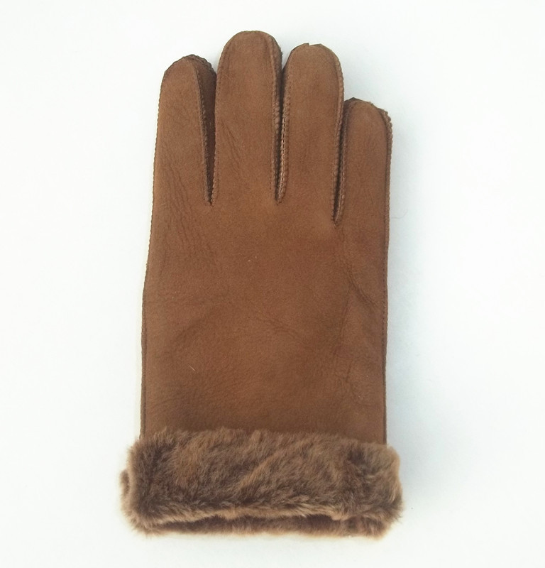 Winter thickening thermal gloves sheepskin gloves fur one piece gloves genuine leather gloves women's