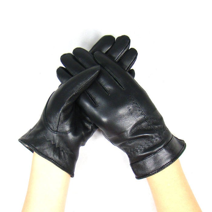 Winter thickening women's genuine leather gloves thermal sheepskin berber fleece