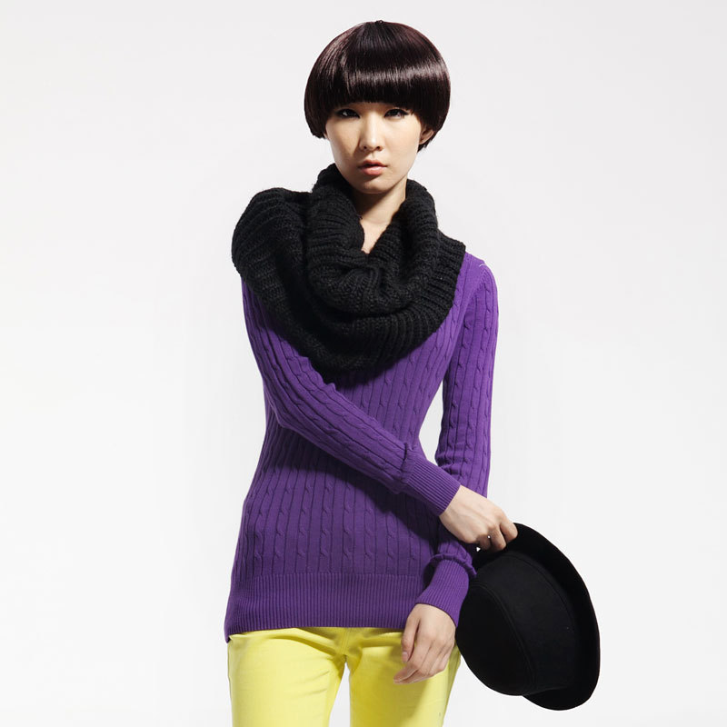 Winter TONLION women's series o-neck sweater female